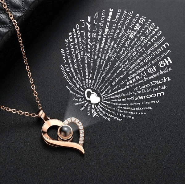 HeartGlow - Personalized "I Love You" pendant with unique projection feature