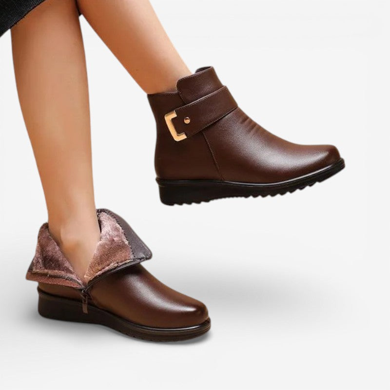 Felicity - Non slip ankle boots with side zipper