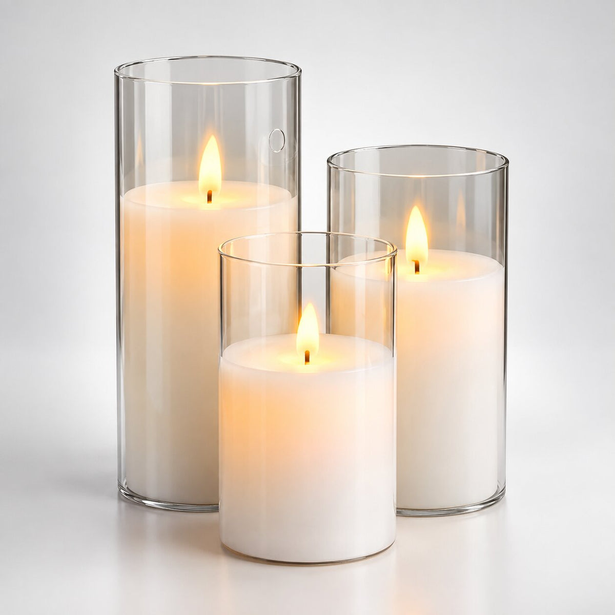 WaxGlow - Conjunto de 3 velas LED com controlo remoto