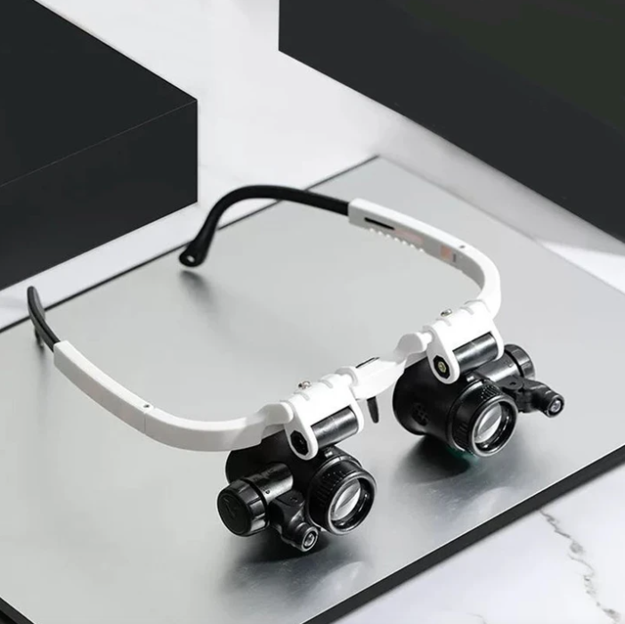 Magnivue - Óculos de aumento com luz LED e lentes intercambiáveis