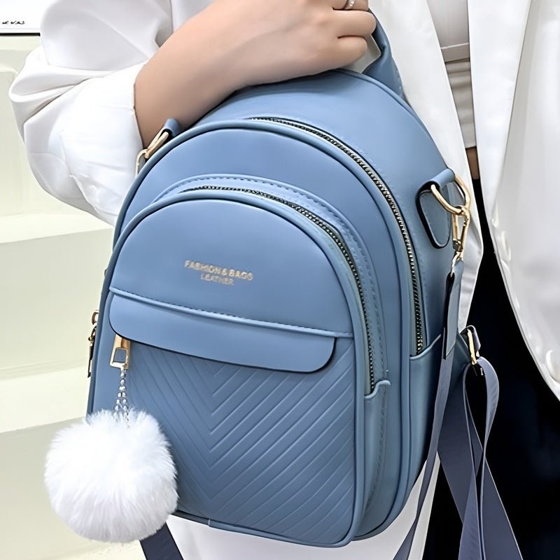 Raya – Trendy compact shoulder bag with multiple zip pockets and adjustable straps