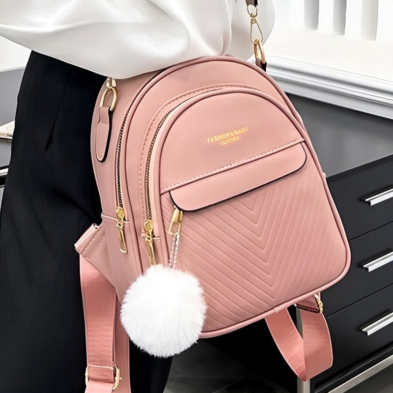 Raya – Trendy compact shoulder bag with multiple zip pockets and adjustable straps