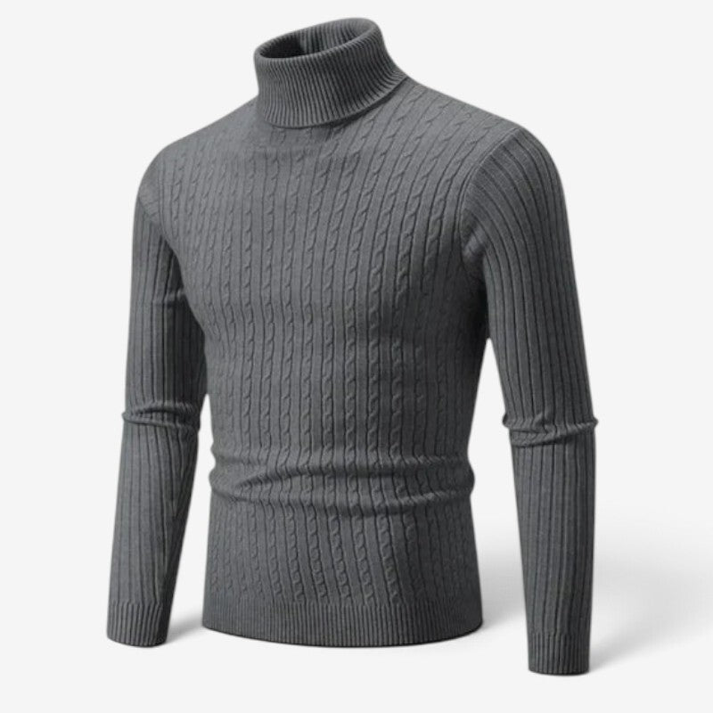 LuxeWear – Pánský rolák s žebrovaným vzorem