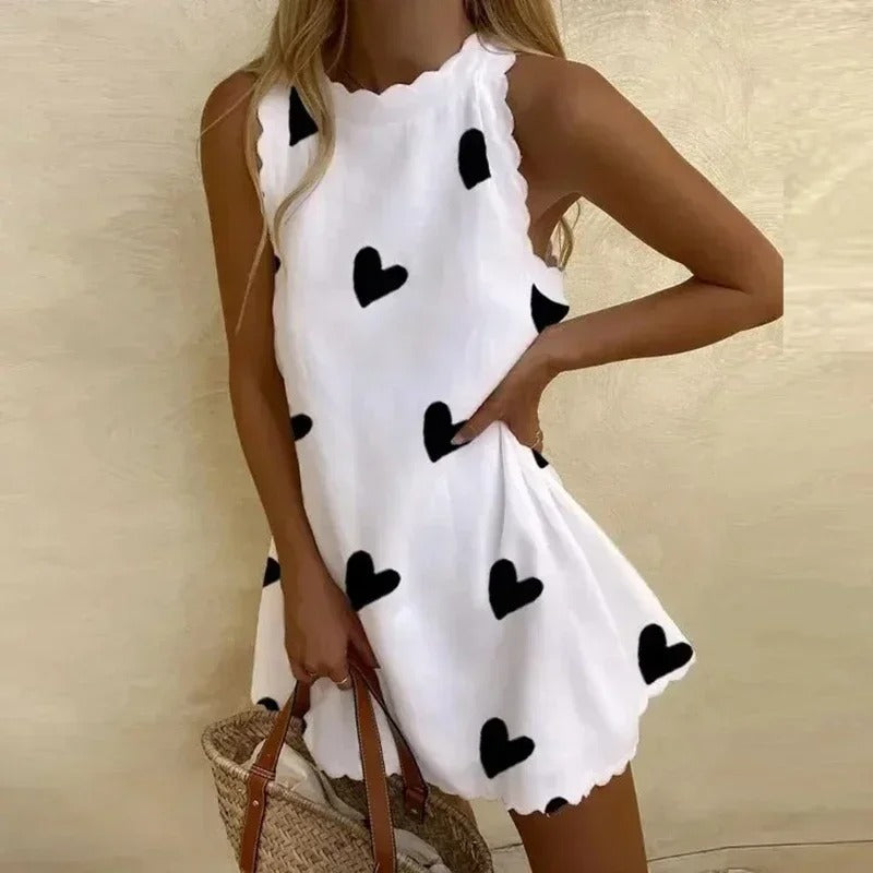 Esme - Lightweight sleeveless mini dress with round neck