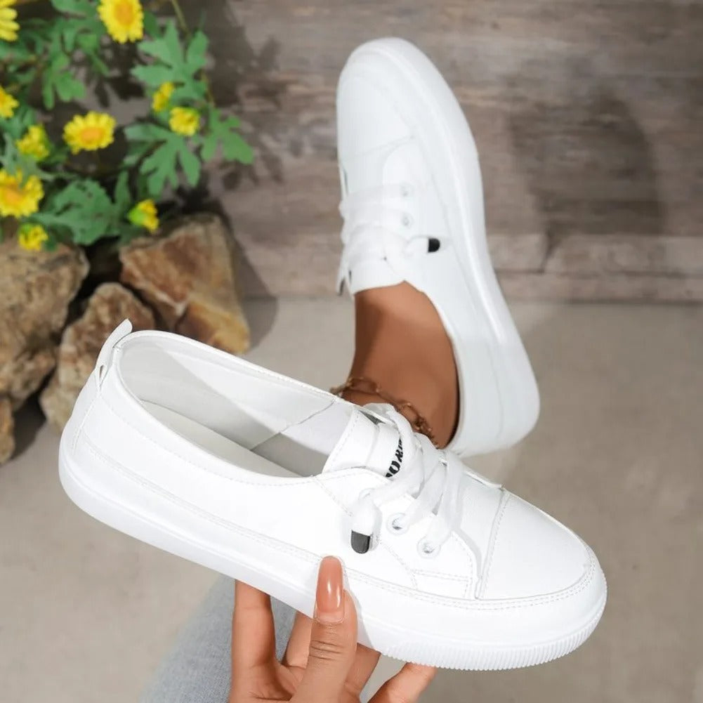 Charlotte - Classic Casual Sneakers with Lace Up Design