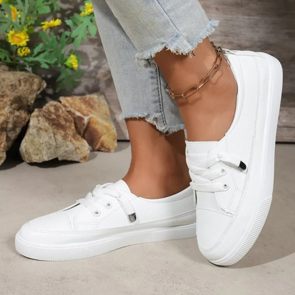 Charlotte - Classic Casual Sneakers with Lace Up Design