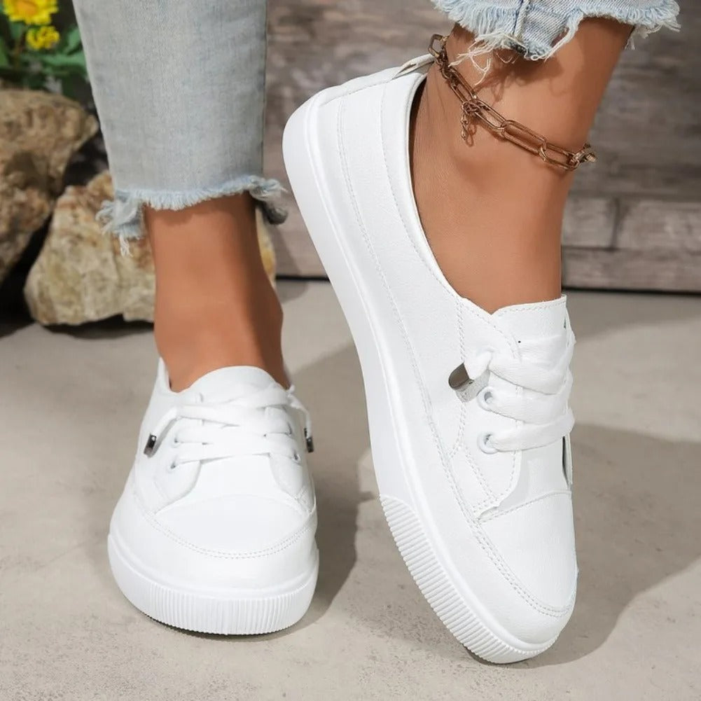 Charlotte - Classic Casual Sneakers with Lace Up Design