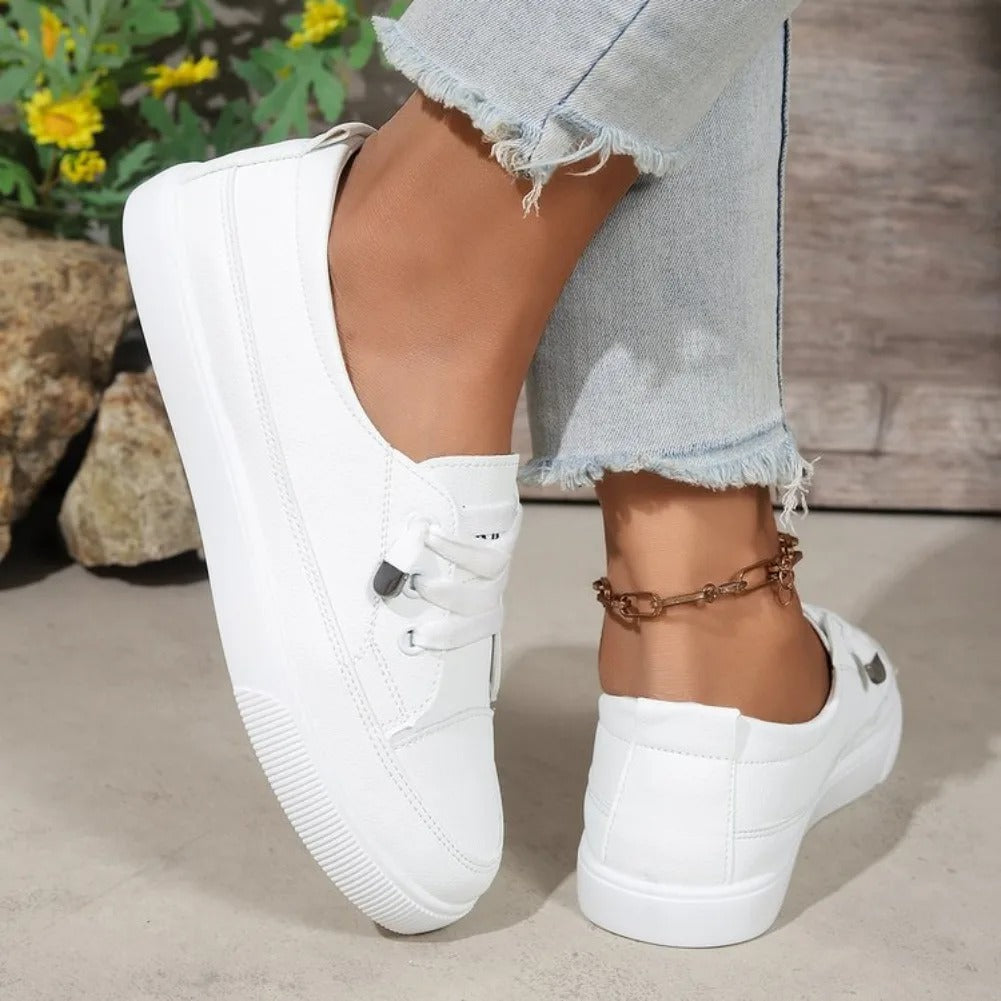 Charlotte - Classic Casual Sneakers with Lace Up Design