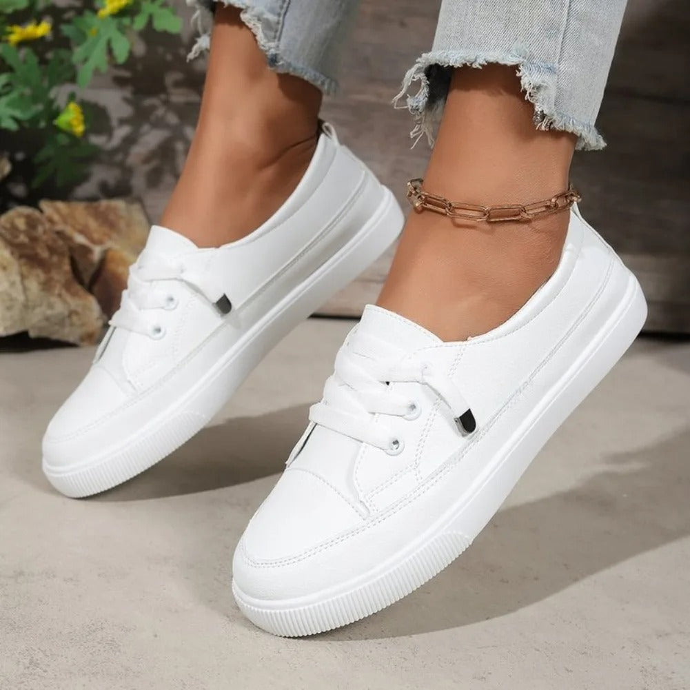 Charlotte - Classic Casual Sneakers with Lace Up Design