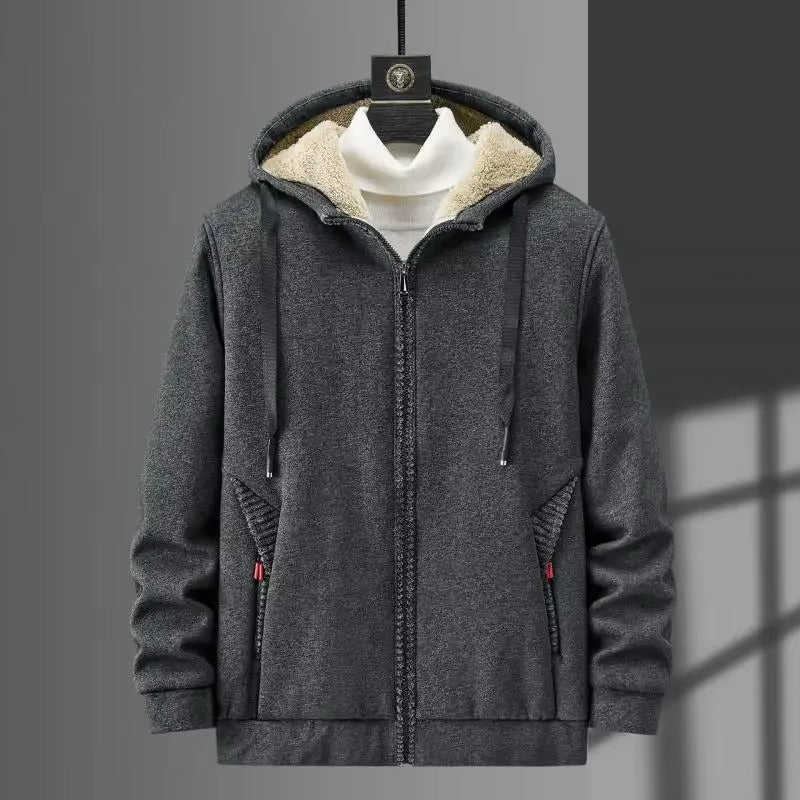 Edward – Felpa con Cappuccio in Poliestere con Zip e Cappuccio con Coulisse