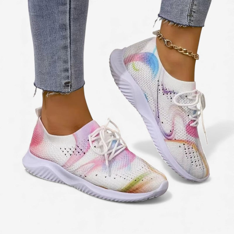 Bente – Pantofi sport cu vârf rotund, talpă antiderapantă și șireturi