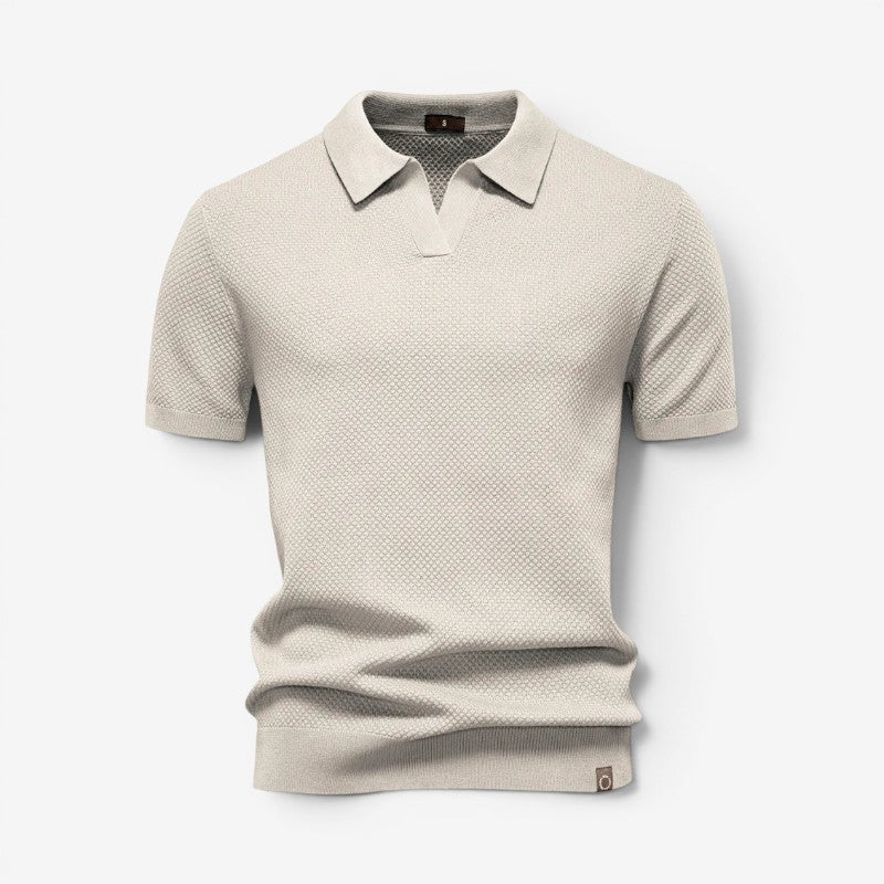 Polo ajusté pour homme à manches courtes