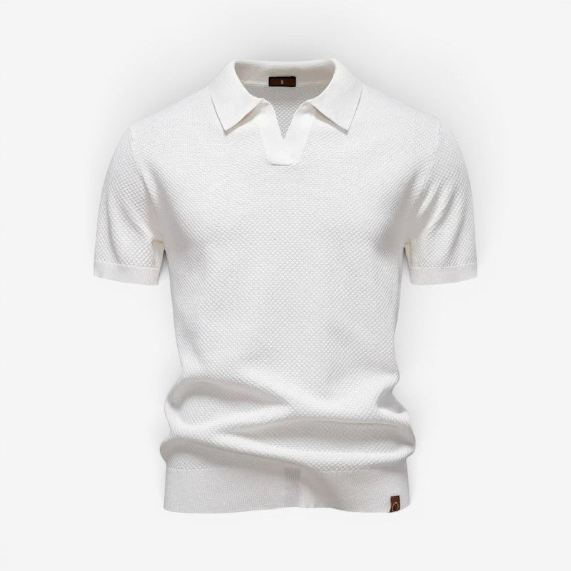 Polo ajusté pour homme à manches courtes