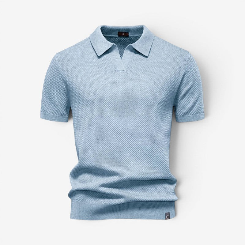 Polo ajusté pour homme à manches courtes