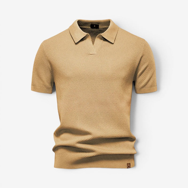Polo ajusté pour homme à manches courtes