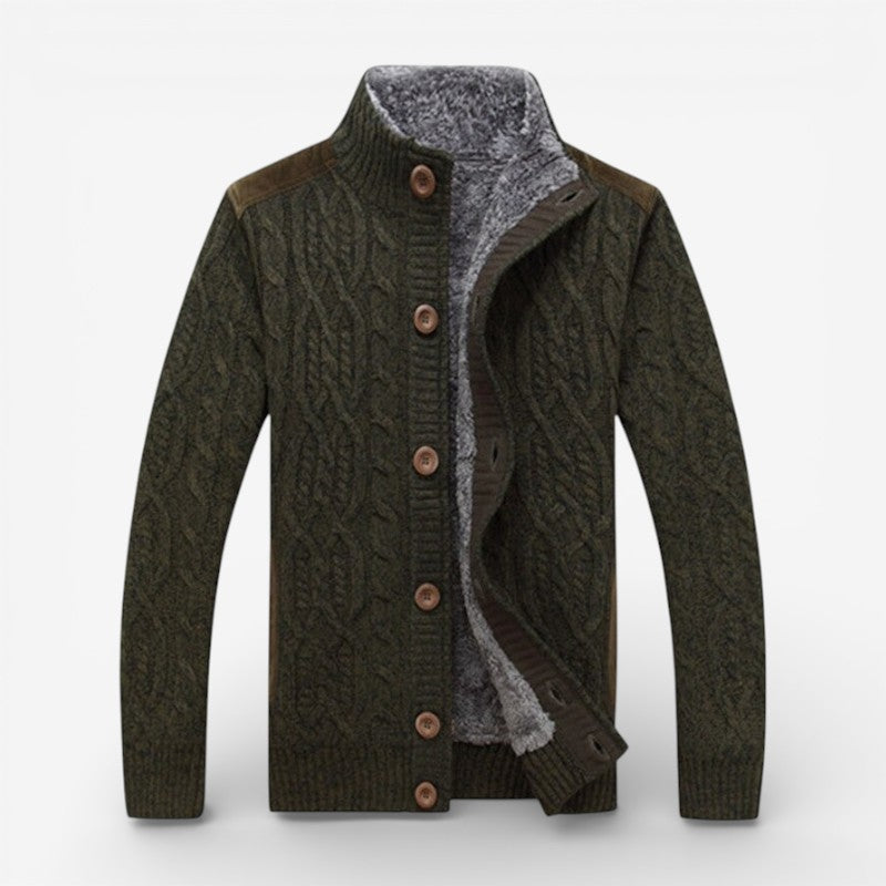 Franco - Cardigan zippé à manches longues avec poches latérales