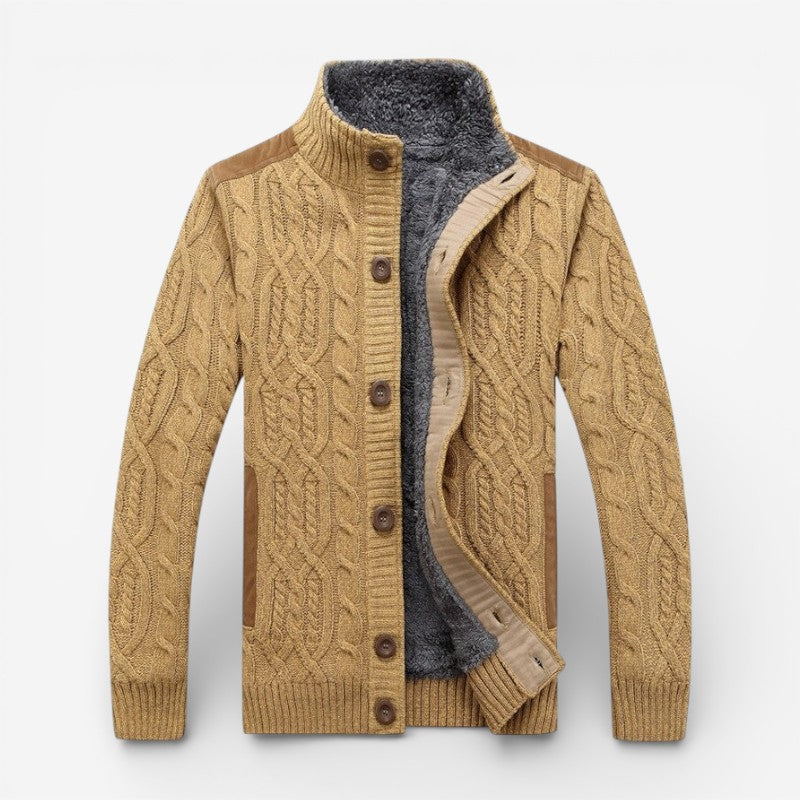 Franco - Cardigan zippé à manches longues avec poches latérales