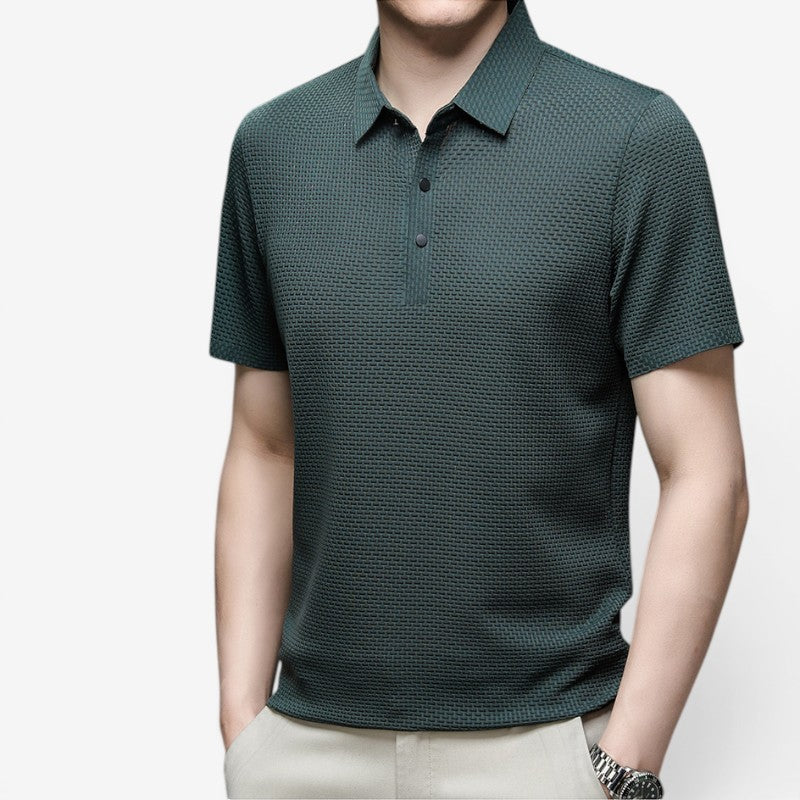 Polo da uomo con bottoni sul davanti