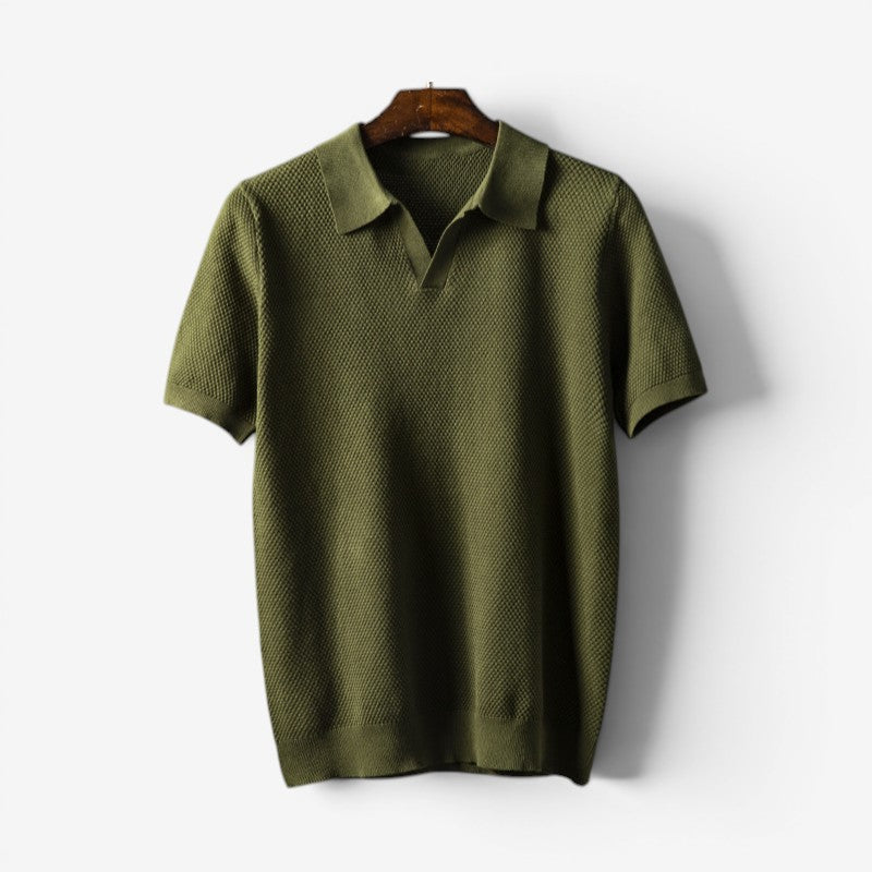 Polo homme avec col rabattu