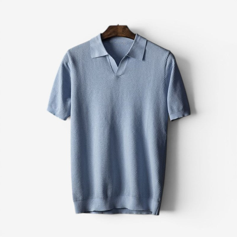 Polo homme avec col rabattu