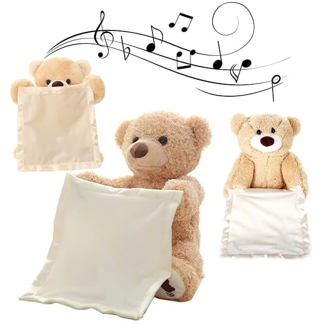 GiggleBear - Animovaný medvídek na schovávanou se zpěvem a hrací funkcí s dekou