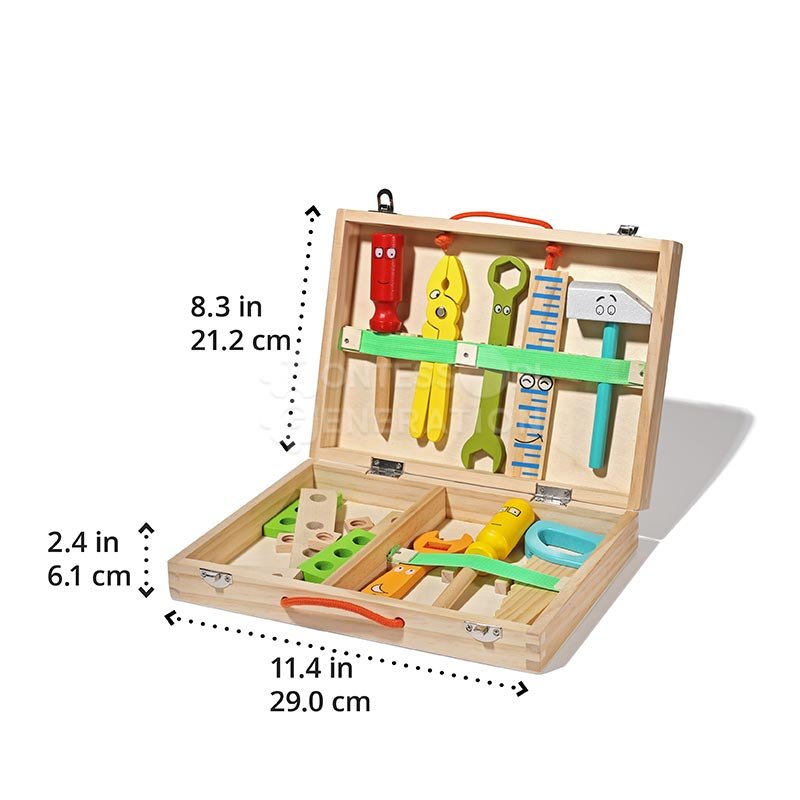 ToolMaster - Set di attrezzi in legno per stimolare creatività e motricità
