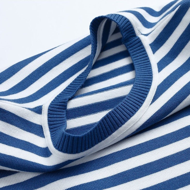 Naina - Maglione a righe con maniche lunghe, vestibilità rilassata e classico scollo rotondo
