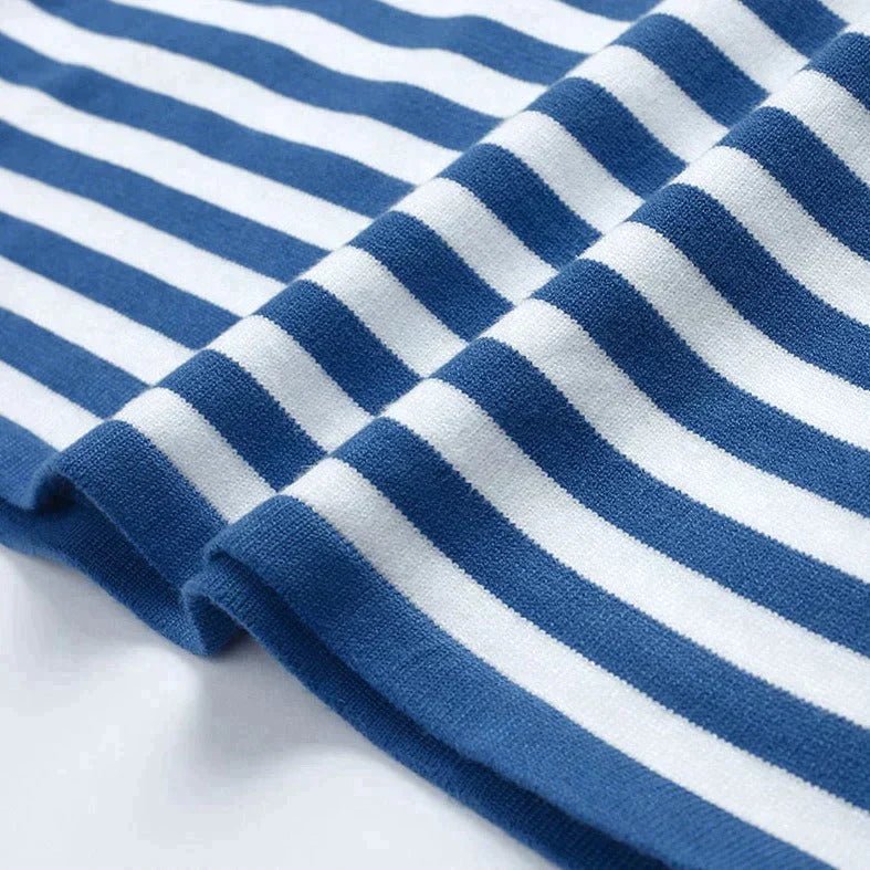 Naina - Maglione a righe con maniche lunghe, vestibilità rilassata e classico scollo rotondo
