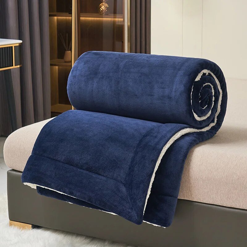 CloudWrap - Pătură fleece ultra-moale cu căptușeală plușată Sherpa pentru confort plăcut