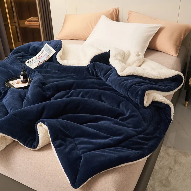 CloudWrap - Pătură fleece ultra-moale cu căptușeală plușată Sherpa pentru confort plăcut