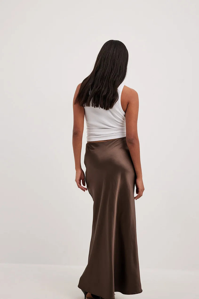 Rozi - Elegante gonna lunga a vita alta con design fluido