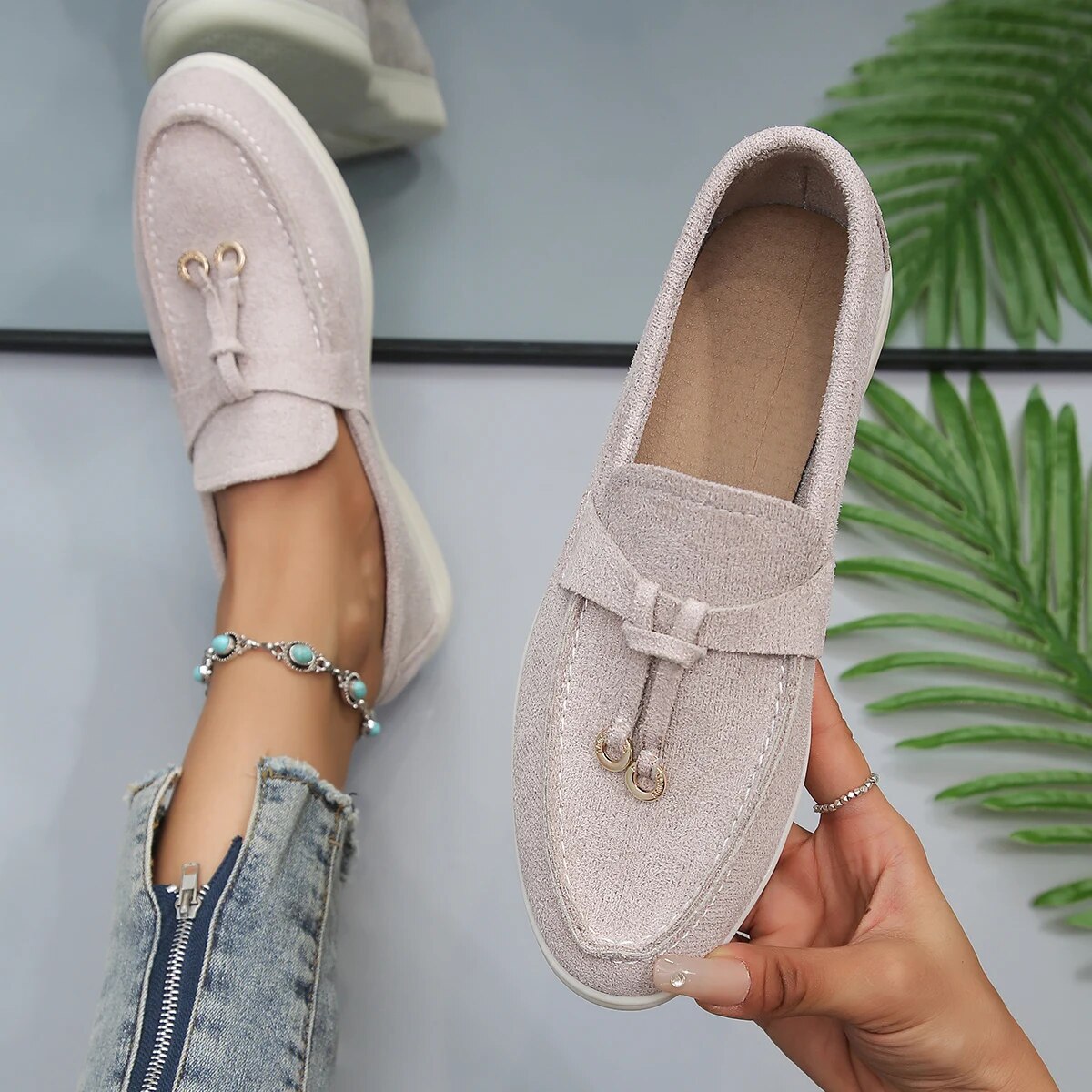 Kestrel - Mocassins raffinés à enfiler avec touche luxueuse