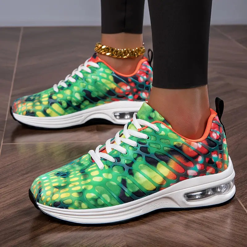 Luna – Sneakersy z zaokrąglonym noskiem, sznurowane, z antypoślizgową podeszwą