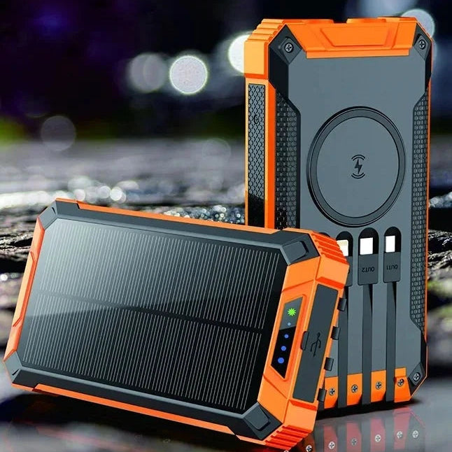 SunCharge - Powerbank solar cu multiple porturi de încărcare
