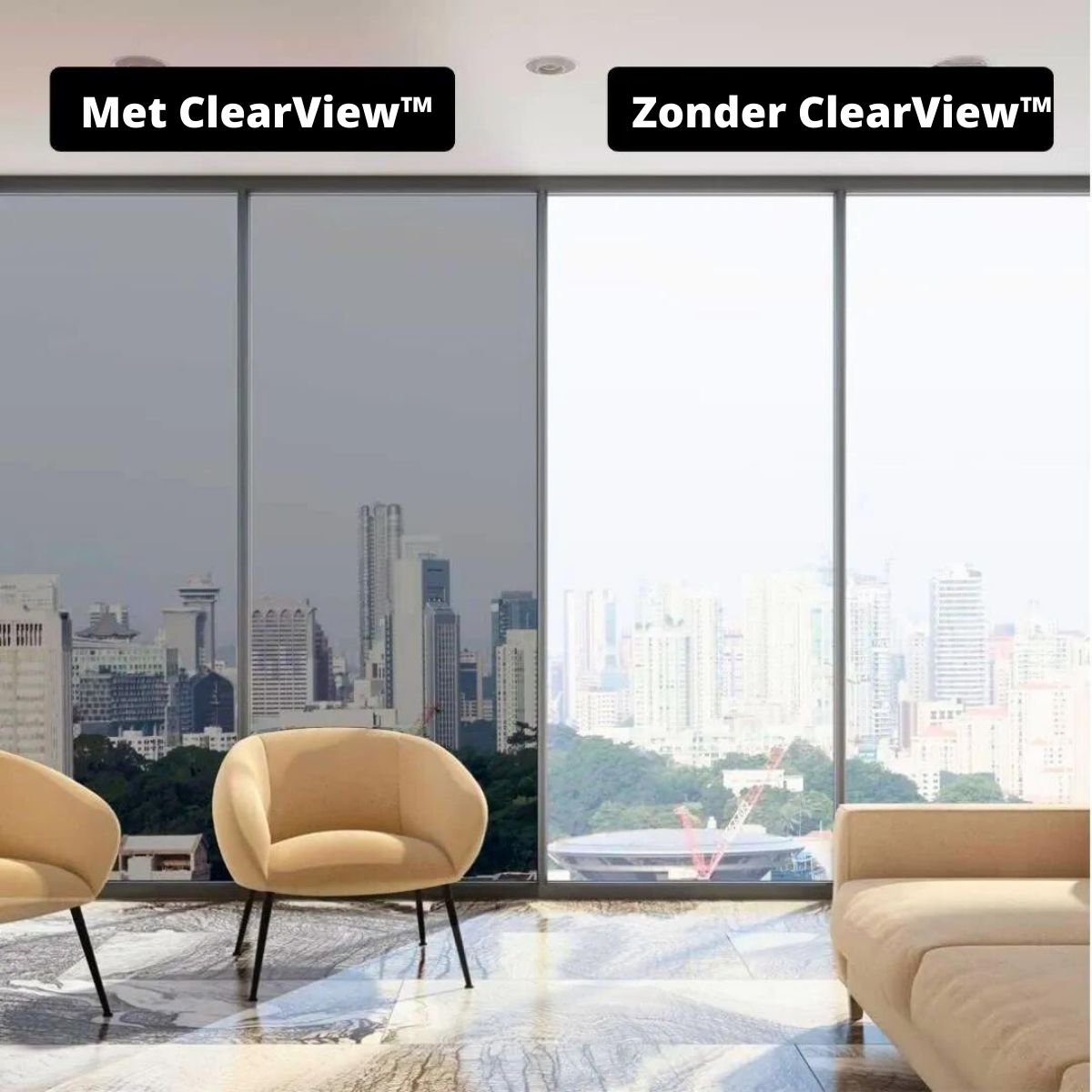 ClearView - Privacy film for windows with UV protection