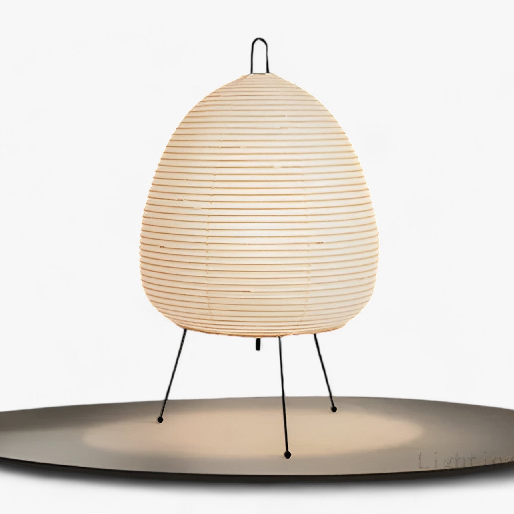 SageGlow - Table lamp for serene, minimalist lighting with printed rice paper