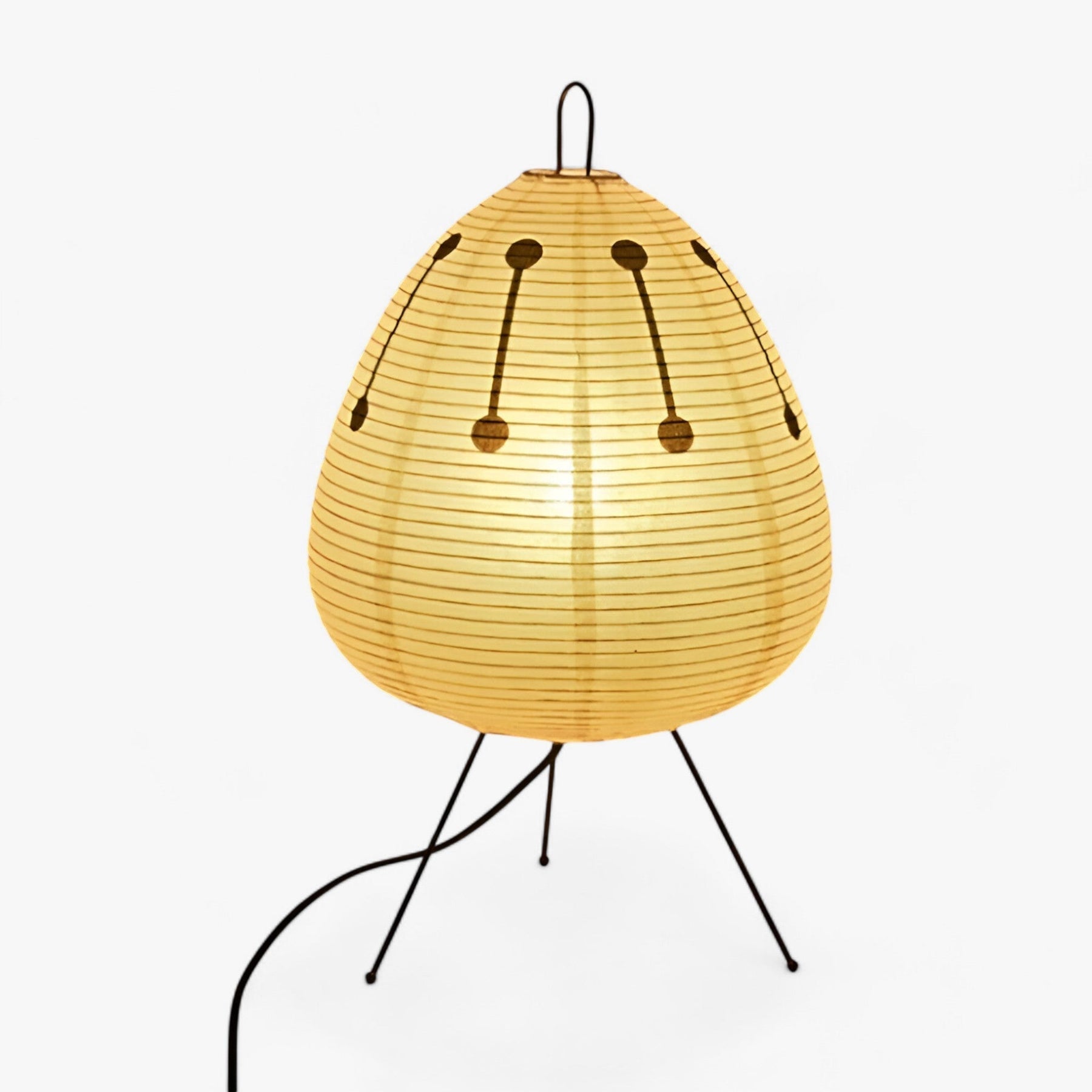 SageGlow - Table lamp for serene, minimalist lighting with printed rice paper
