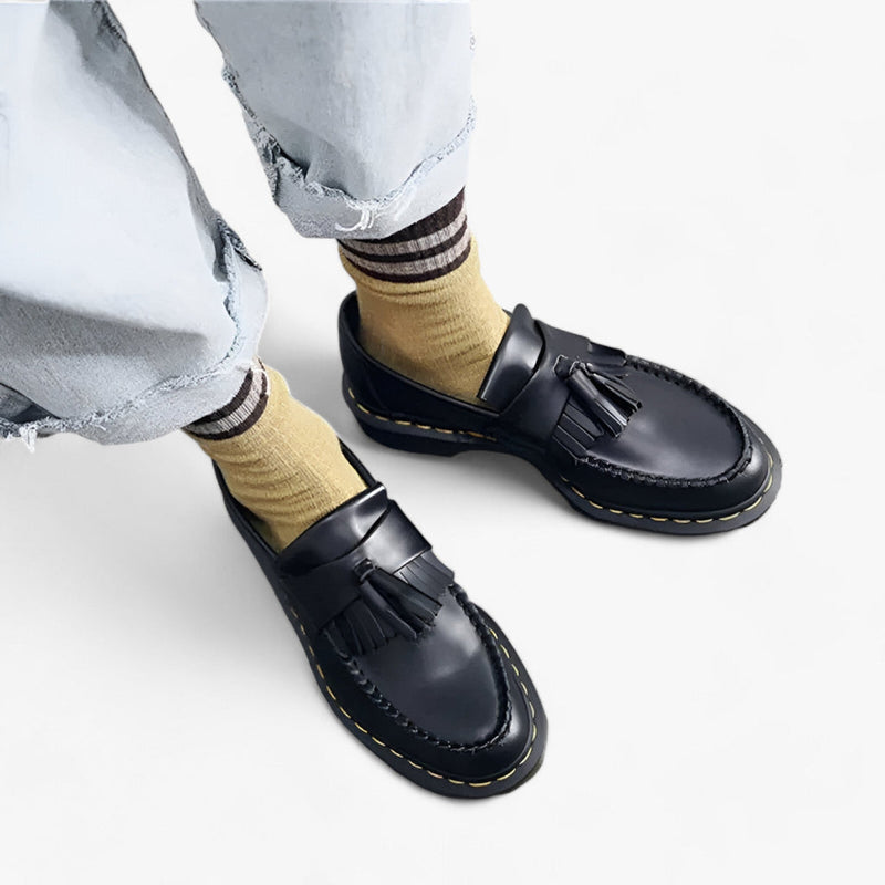 Samuel – Round Toe Tassel Shoes with Thick Non-Slip Sole | Classic Daily Wear Style | Stable Support for Walking