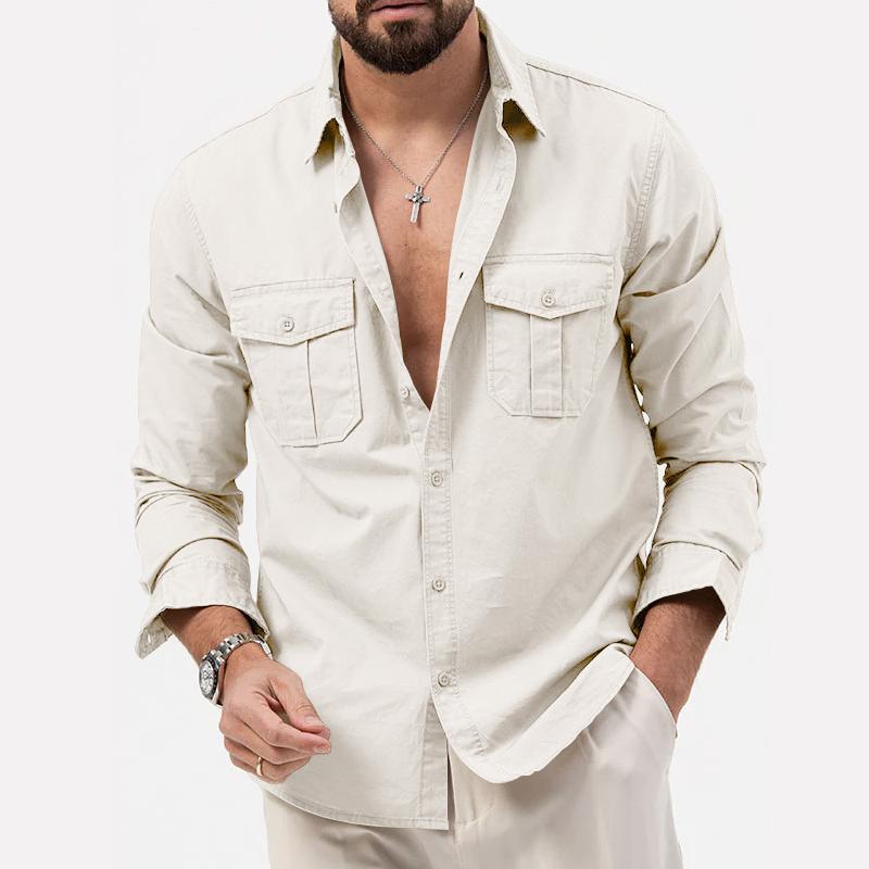 Paul - Classic Shirt with Long Sleeves and Notched Collar