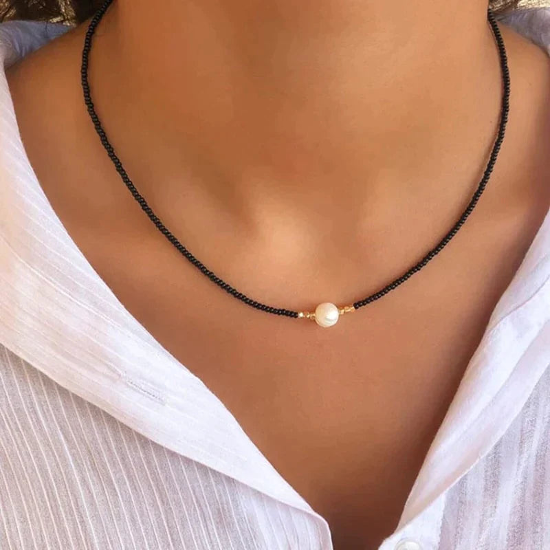 Ava - Elegant freshwater pearl necklace with adjustable chain | Buy 1 Get 1 Free