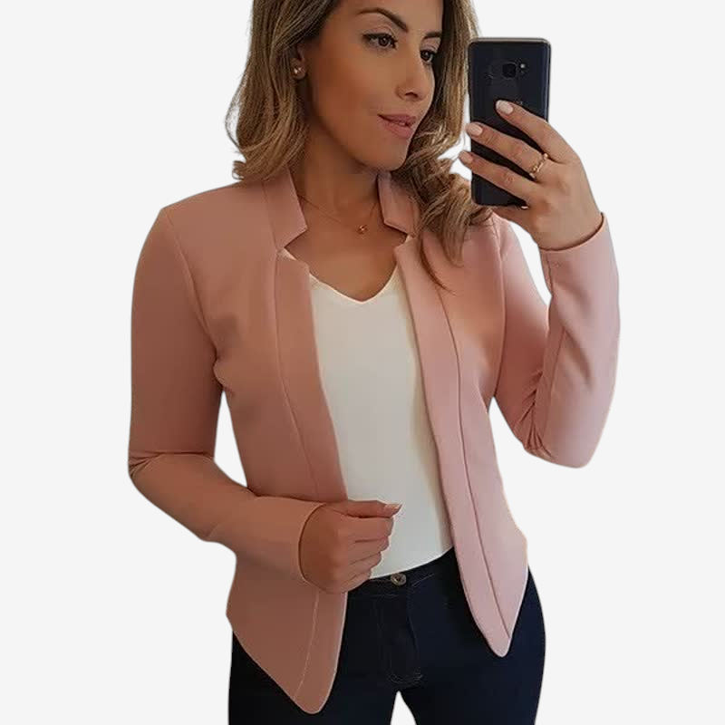 Blazer pour femme à manches longues sans col