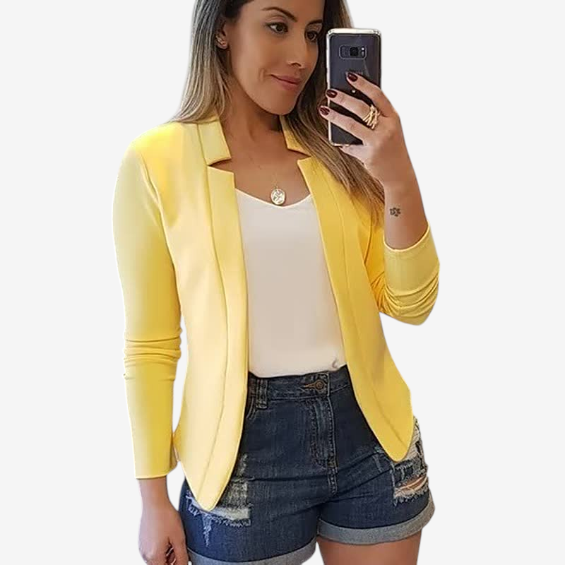 Blazer pour femme à manches longues sans col