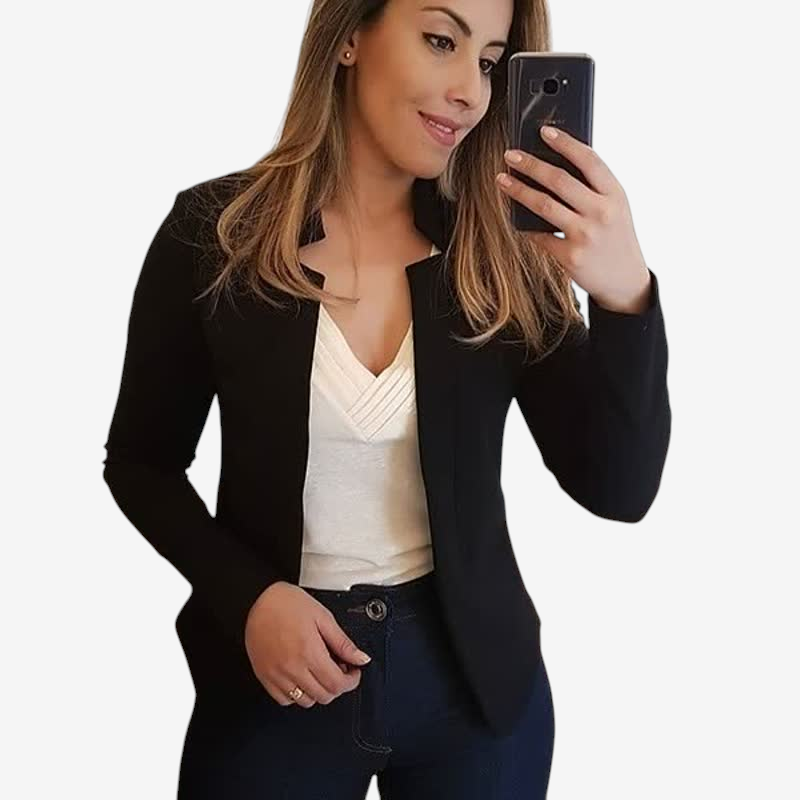 Blazer pour femme à manches longues sans col