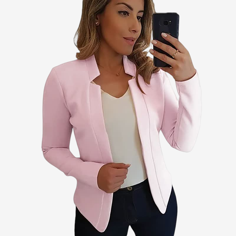 Blazer pour femme à manches longues sans col