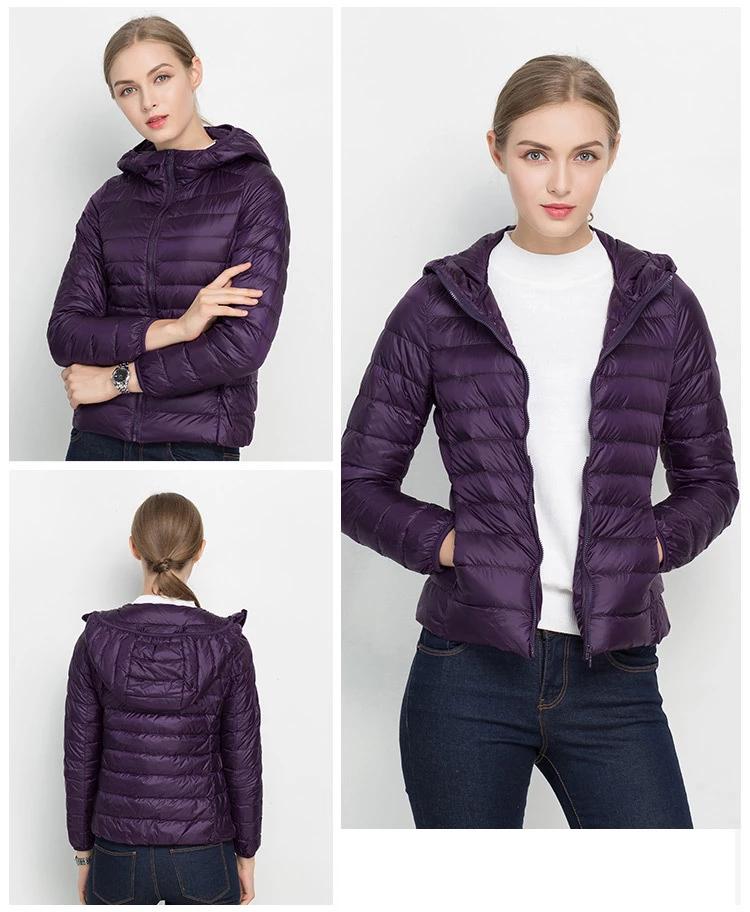 Lena – Stylish lightweight puffer coat with hood and front zipper for everyday wear