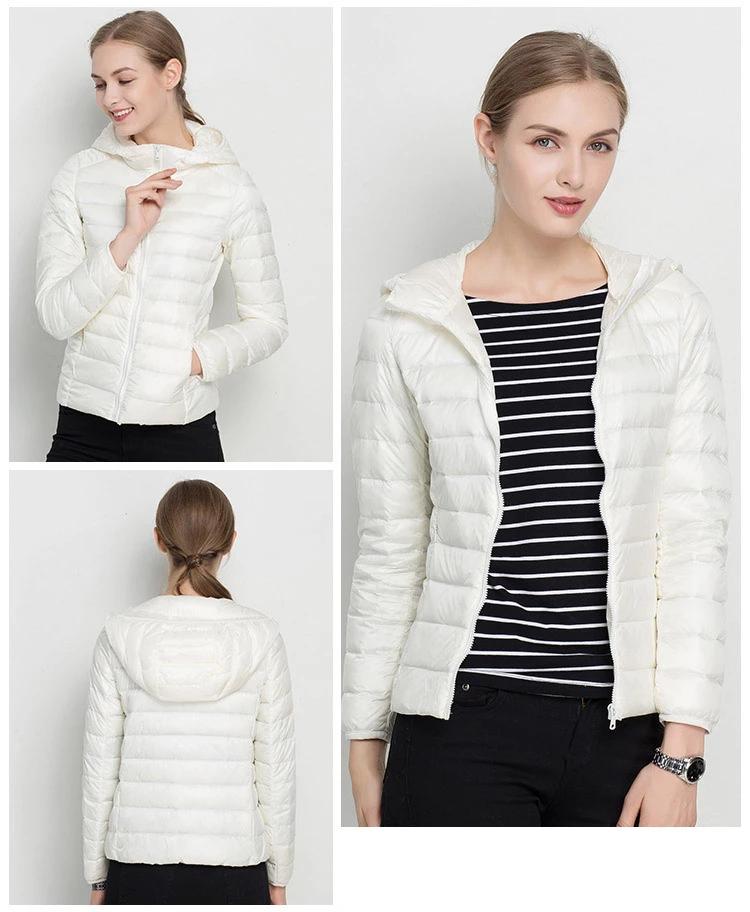 Lena – Stylish lightweight puffer coat with hood and front zipper for everyday wear