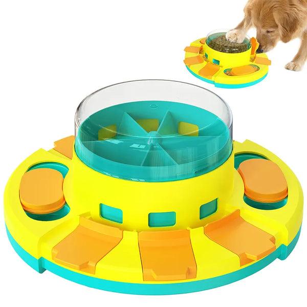PuzzleToy - Bol interactiv pentru hrănirea câinilor pentru stimulare mentală și joacă