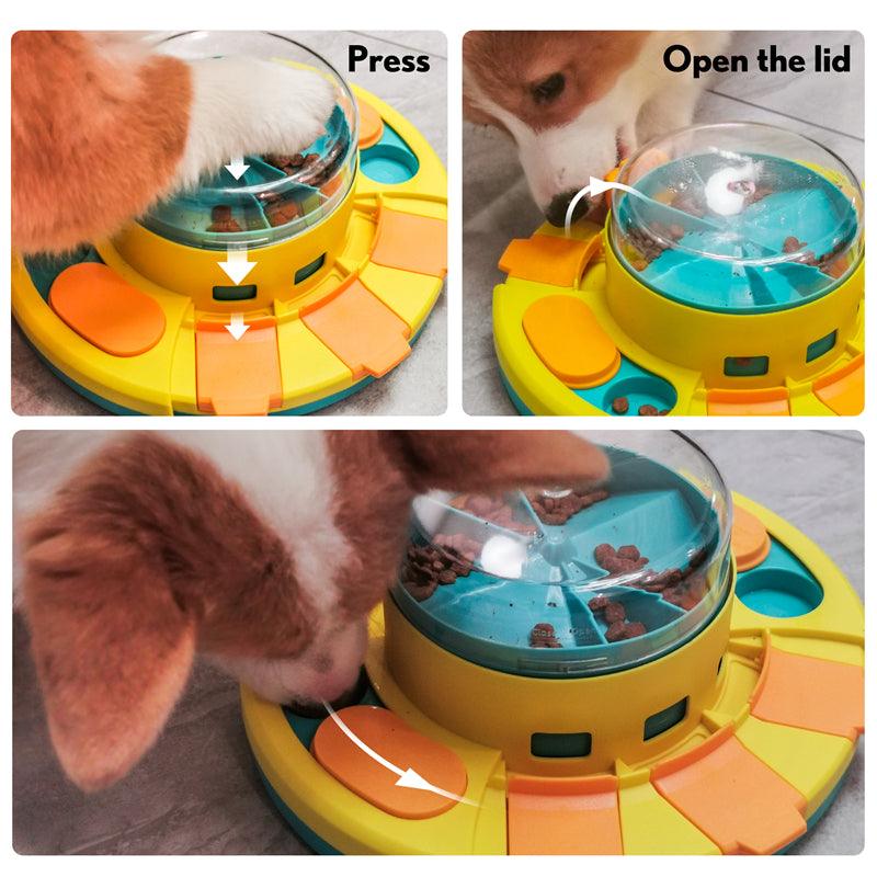 PuzzleToy - Bol interactiv pentru hrănirea câinilor pentru stimulare mentală și joacă