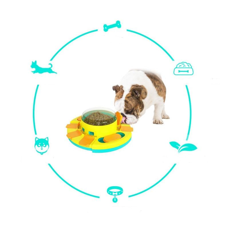 PuzzleToy - Bol interactiv pentru hrănirea câinilor pentru stimulare mentală și joacă