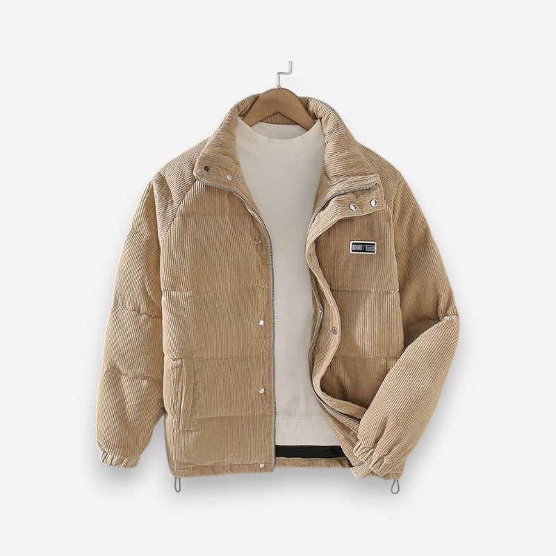 William – Veste matelassée à manches longues avec fermeture éclair et poches